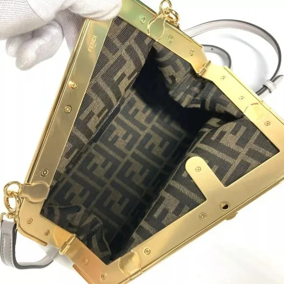FENDI 8BP129 Crossbody Pochette first small 2WAY Shoulder Bag Clutch bag Crossbody Bags